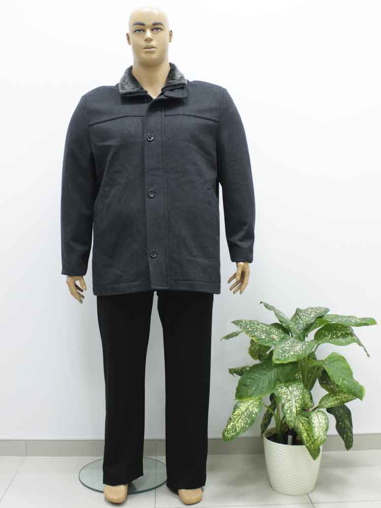 Куртка классическая зимняя мужская кашемировая с подстежкой из искусственного меха большого размера. Магазин «Большой Папа», Луганск.