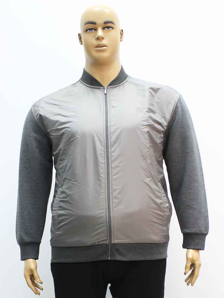Кофта-куртка мужская комбинированная большого размера, 2020. Магазин «Большой Папа», Луганск.