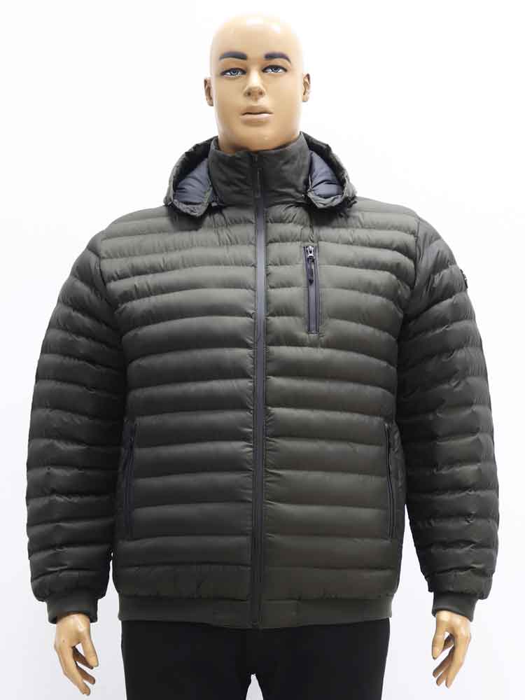 Куртка демисезонная мужская на манжете с капюшоном большого размера, 2021. Магазин «Большой Папа», Луганск.