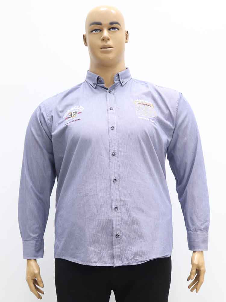 Сорочка (рубашка) мужская из хлопка с вышивкой большого размера, 2021. Магазин «Большой Папа», Луганск.