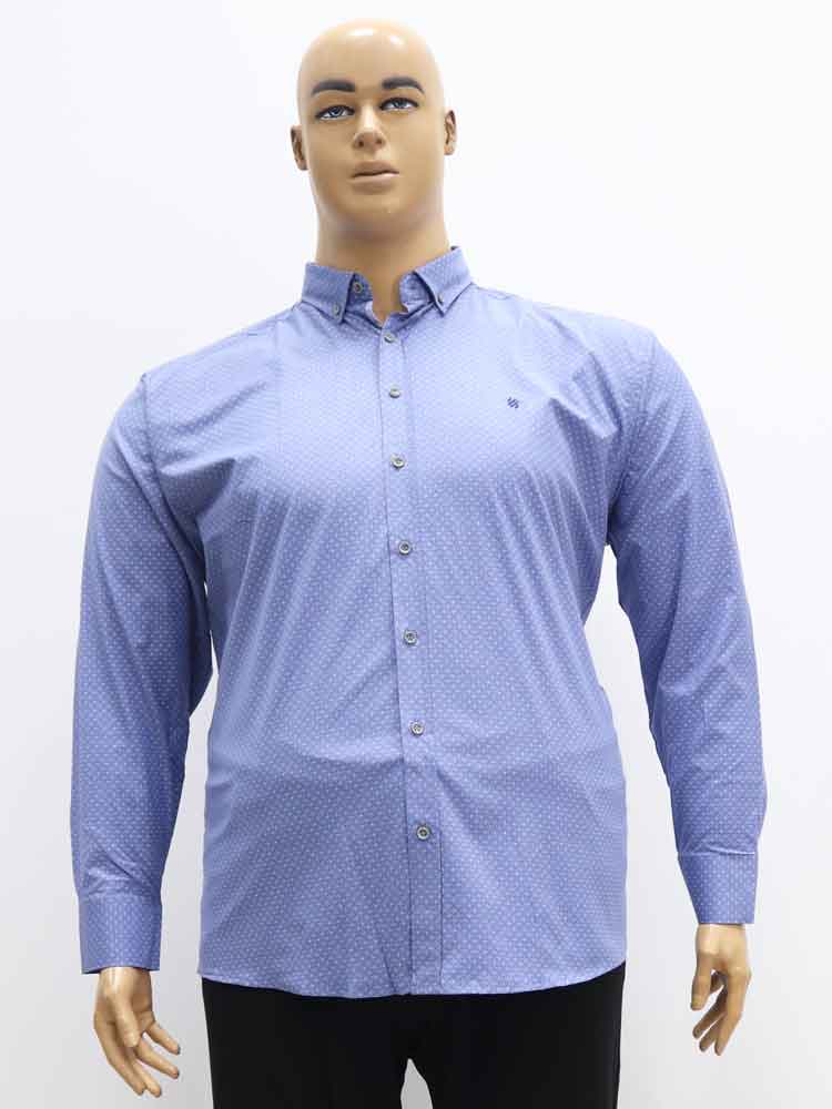 Сорочка (рубашка) мужская из хлопка с эластаном большого размера. Магазин «Большой Папа», Луганск.