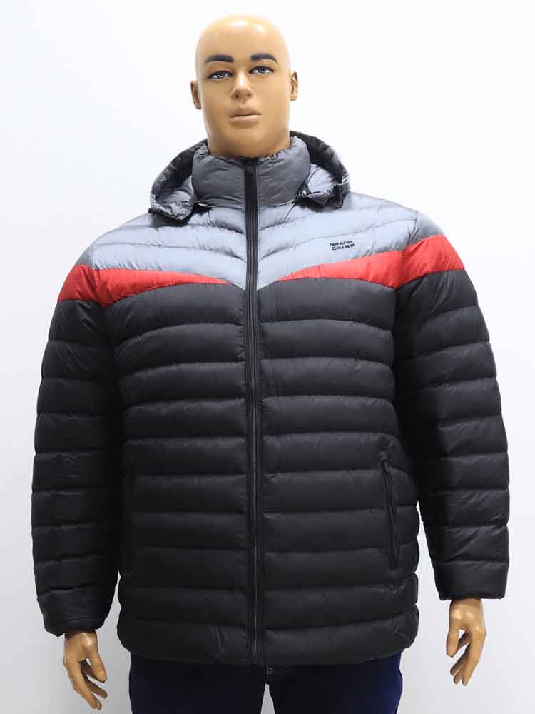 Куртка зимняя мужская с капюшоном большого размера, 2022. Магазин «Большой Папа», Луганск.