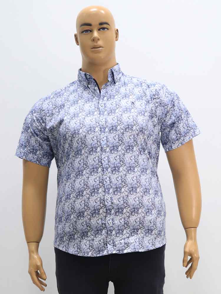 Сорочка (рубашка) мужская из хлопка с эластаном большого размера, 2023. Магазин «Большой Папа», Луганск.