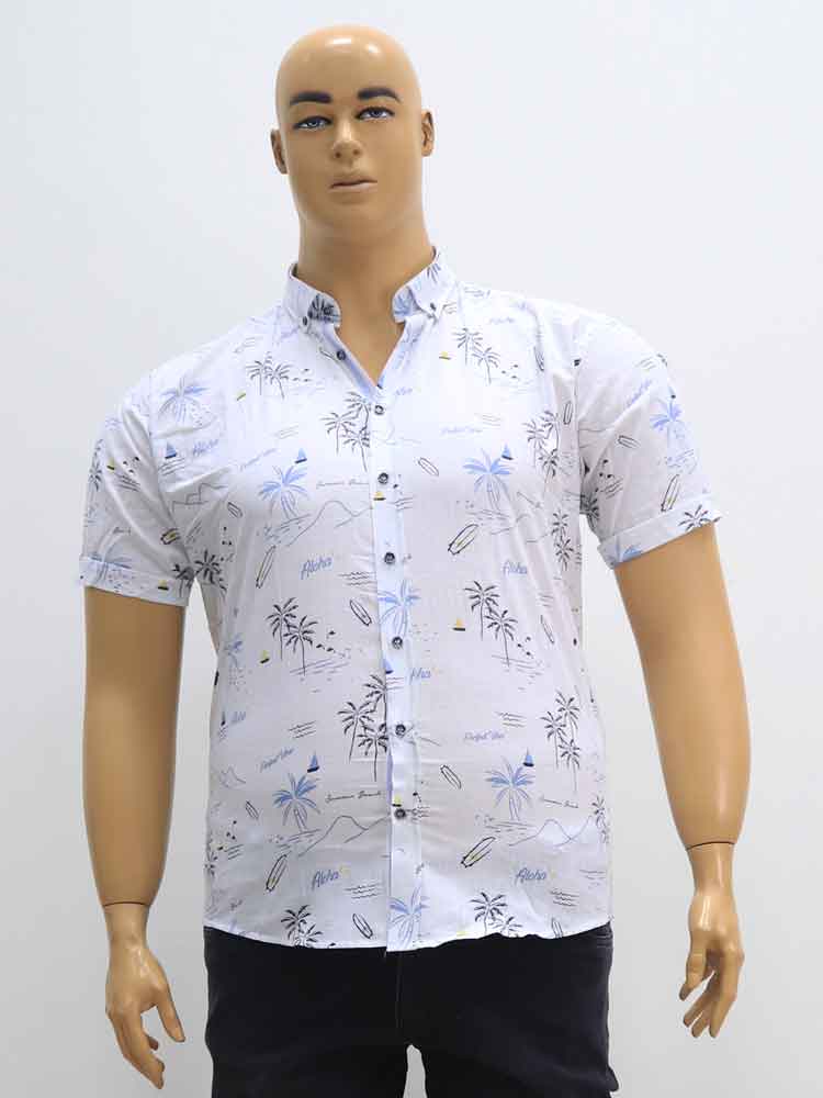 Сорочка (рубашка) мужская льняная большого размера, 2023. Магазин «Большой Папа», Луганск.