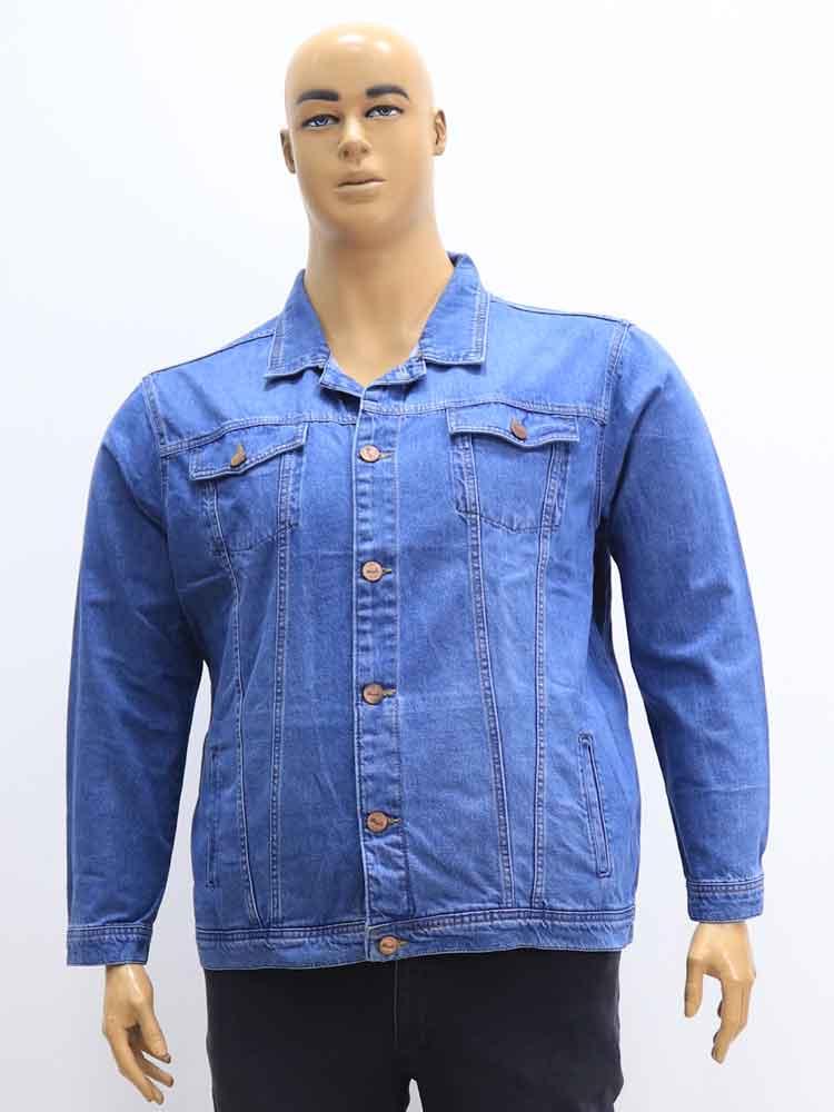 Куртка джинсовая мужская стрейчевая большого размера. Магазин «Большой Папа», Луганск.
